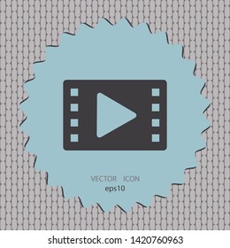 Video sign, vector design element