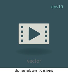 Video sign, vector design element