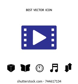 Video sign, vector design element