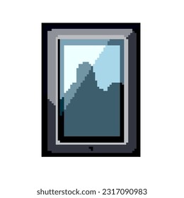 vídeo inteligente fotograma juego píxel de arte vector retro. aplicación digital bit, videocámara de video de teléfono inteligente fotograma. ilustración vintage antigua