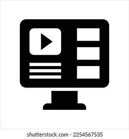 Icono de red social de vídeo ilustración vectorial