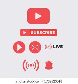 Video social network icons for lives and subscriptions