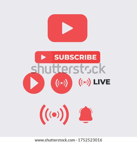 Video social network icons for lives and subscriptions