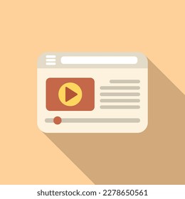 Video sound clip icon flat vector. Film movie. Footage editor