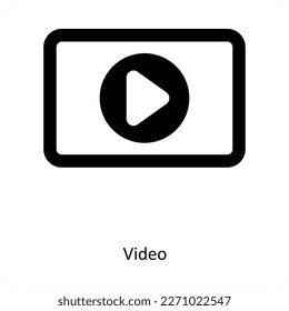 concepto de icono de vídeo y sonido