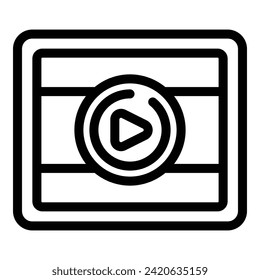 Video spanish lesson icon outline vector. Center education. Skill online