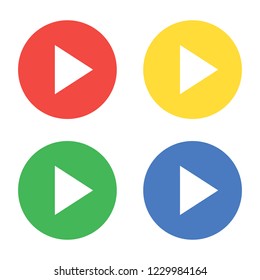 
Video start button. vector