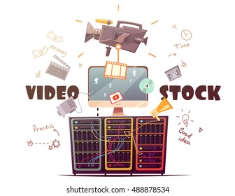 Video stock for all type hd video clips download from global contributors community retro cartoon vector illustration 