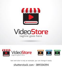 Video Store Logo Template Design Vector