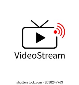 Video Stream Button  abstract, emblem, background