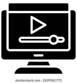 Video Stream Icon Element For Design
