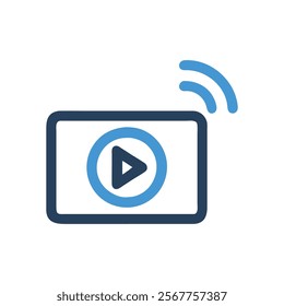 Video Stream Icon for Live Broadcasting