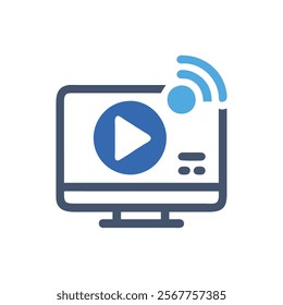 Video Stream Icon for Online Viewing