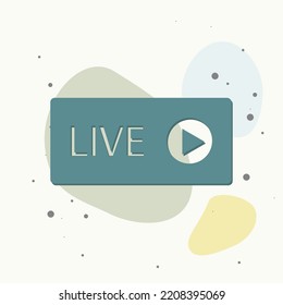 Video stream vector icon on multicolored background. Layers grouped for easy editing illustration. For your design.