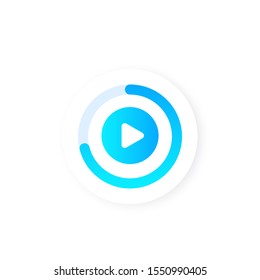 video stream, watch online vector logo