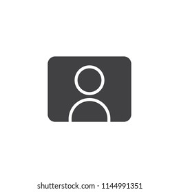 Video Streamer Blogger vector icon. filled flat sign for mobile concept and web design. Youtuber simple solid icon. Symbol, logo illustration. Pixel perfect vector graphics