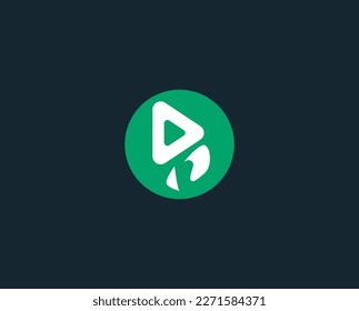 Video streamer , movie watching logo, video editing service logo, startup logo, music studio logo, modern, flat