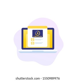 video streaming, buffering vector icon