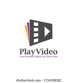 Video Streaming Company Vector Logo Design Template