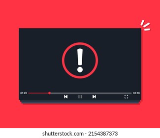 Video streaming error. Vector illustration