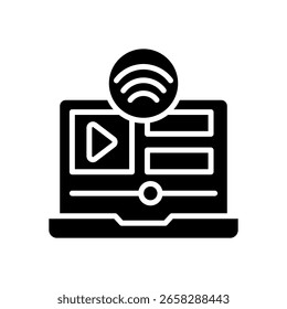 Vektorgrafik des Videostreaming-Symbols