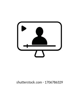 Symbol für Videostreaming-Symbole Einzige Vektorillustration Illustration des Live-Stream-Zeichenkonzepts für Ihr Web-Site Mobile App Logo UI Design.