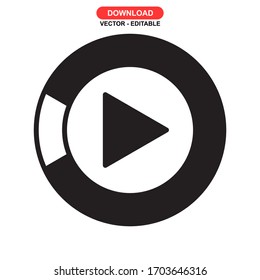 video streaming icon or logo isolated sign symbol vector illustration - high quality black style vector icons
