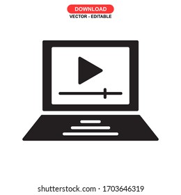 video streaming icon or logo isolated sign symbol vector illustration - high quality black style vector icons
