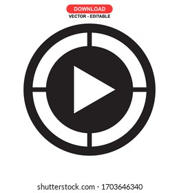 video streaming icon or logo isolated sign symbol vector illustration - high quality black style vector icons
