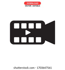 video streaming icon or logo isolated sign symbol vector illustration - high quality black style vector icons
