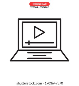video streaming icon or logo isolated sign symbol vector illustration - high quality black style vector icons
