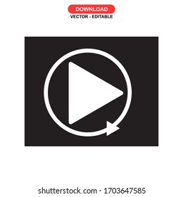video streaming icon or logo isolated sign symbol vector illustration - high quality black style vector icons
