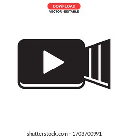 video streaming icon or logo isolated sign symbol vector illustration - high quality black style vector icons
