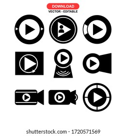 video streaming icon or logo isolated sign symbol vector illustration - Collection of high quality black style vector icons
