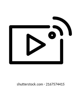 video streaming icon or logo isolated sign symbol vector illustration - high quality black style vector icons
