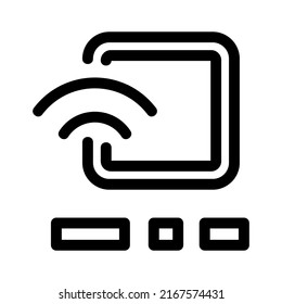 icono de streaming de vídeo o logotipo símbolo de signo aislado ilustración vectorial - iconos vectoriales de estilo negro de alta calidad
