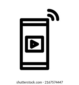 video streaming icon or logo isolated sign symbol vector illustration - high quality black style vector icons
