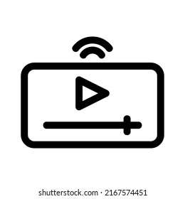 video streaming icon or logo isolated sign symbol vector illustration - high quality black style vector icons
