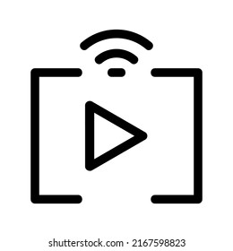 video streaming icon or logo isolated sign symbol vector illustration - high quality black style vector icons
