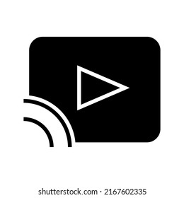 video streaming icon or logo isolated sign symbol vector illustration - high quality black style vector icons
