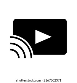 video streaming icon or logo isolated sign symbol vector illustration - high quality black style vector icons
