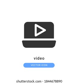 video streaming icon vector illustration. video streaming icon glyph design.