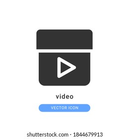 Videostreaming-Symbol, Vektorgrafik. Video-Streaming-Symbol-Glyphe-Design.