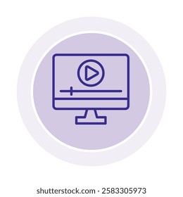Video Streaming line icon, editable vector icon, pixel perfect, illustrator ai file 