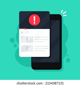 Video streaming on mobile phone error. Vector illustration