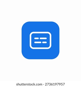 video subtitles icon sign vector