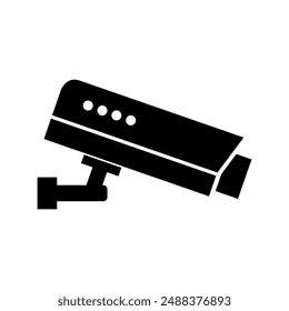 Video surveillance camera icon illustrated on background
