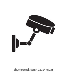 Video surveillance camera icon. Vector.