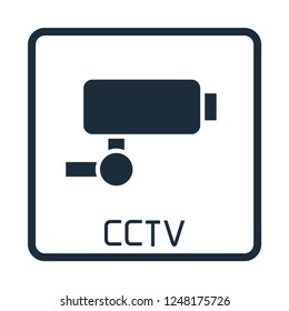 video surveillance camera icons set