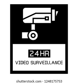 video surveillance camera icons set